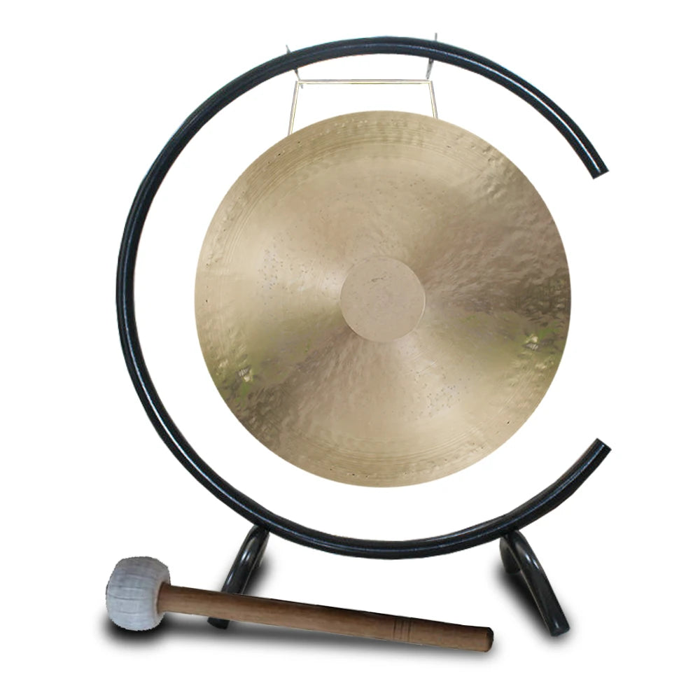 20" Bronze Wind Gong with C-Stand – Sound Healing & Meditation Tool