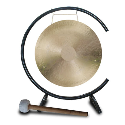 20" Bronze Wind Gong with C-Stand – Sound Healing & Meditation Tool