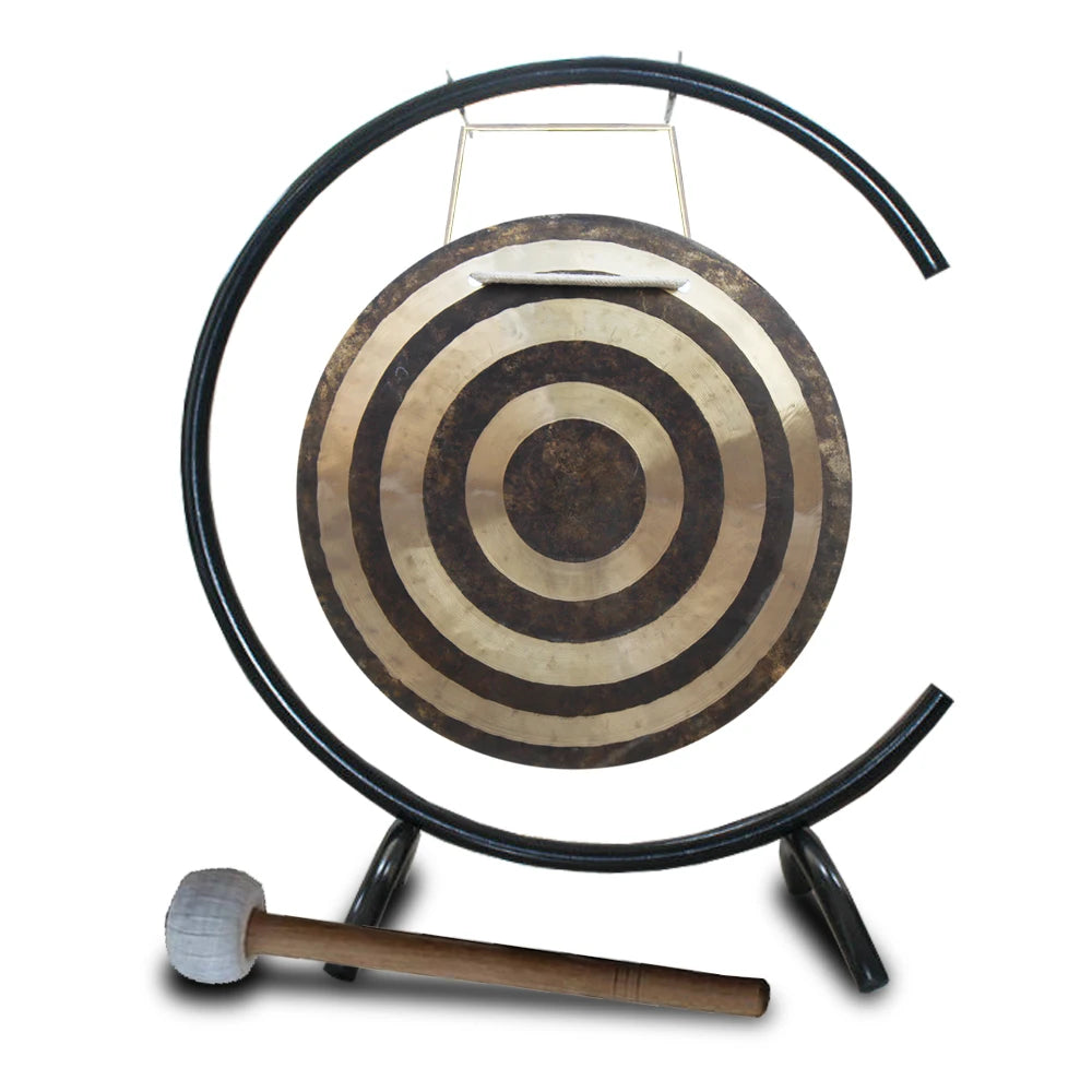 20" Bronze Wind Gong with C-Stand – Sound Healing & Meditation Tool