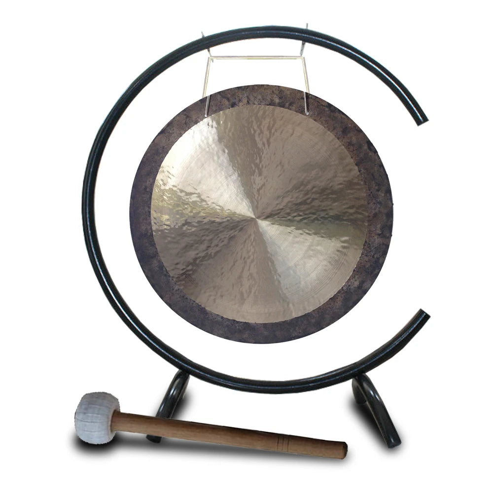20" Bronze Wind Gong with C-Stand – Sound Healing & Meditation Tool