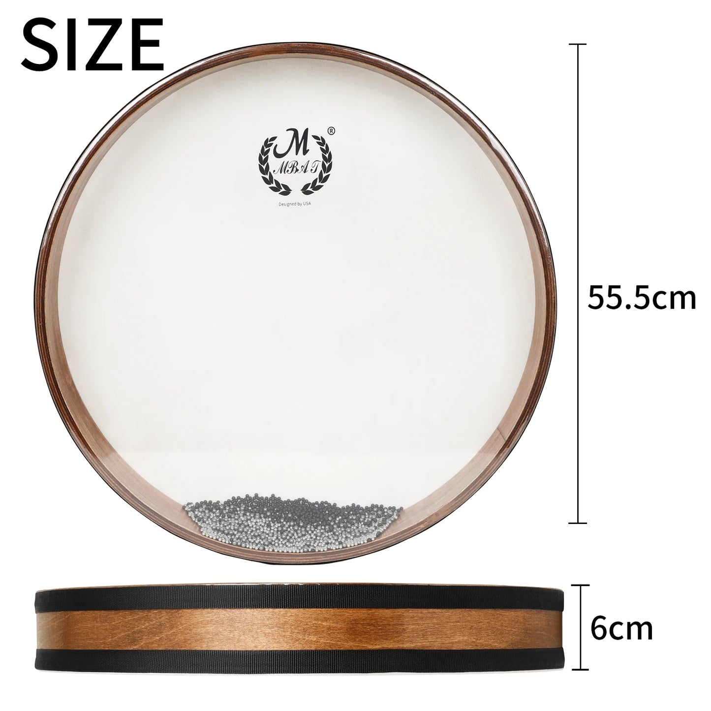 Ocean Wave Hand Drum – 16–22” | Sound Bath & Somatic Therapy Instrument