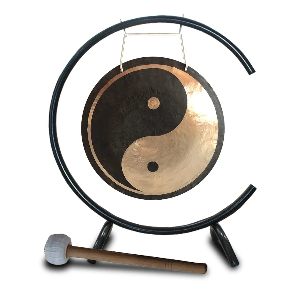 20" Bronze Wind Gong with C-Stand – Sound Healing & Meditation Tool